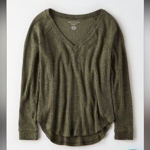 American Eagle Soft & Sexy Plush Women’s Green Long Sleeve
